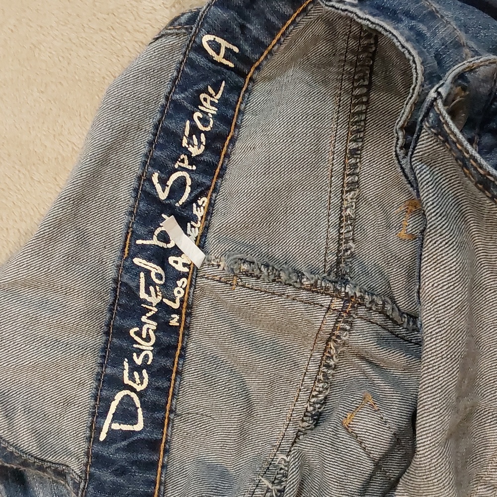 Designed By Special A In La Distressed Straight Leg Womens Overalls Size M - Picture 15 of 16